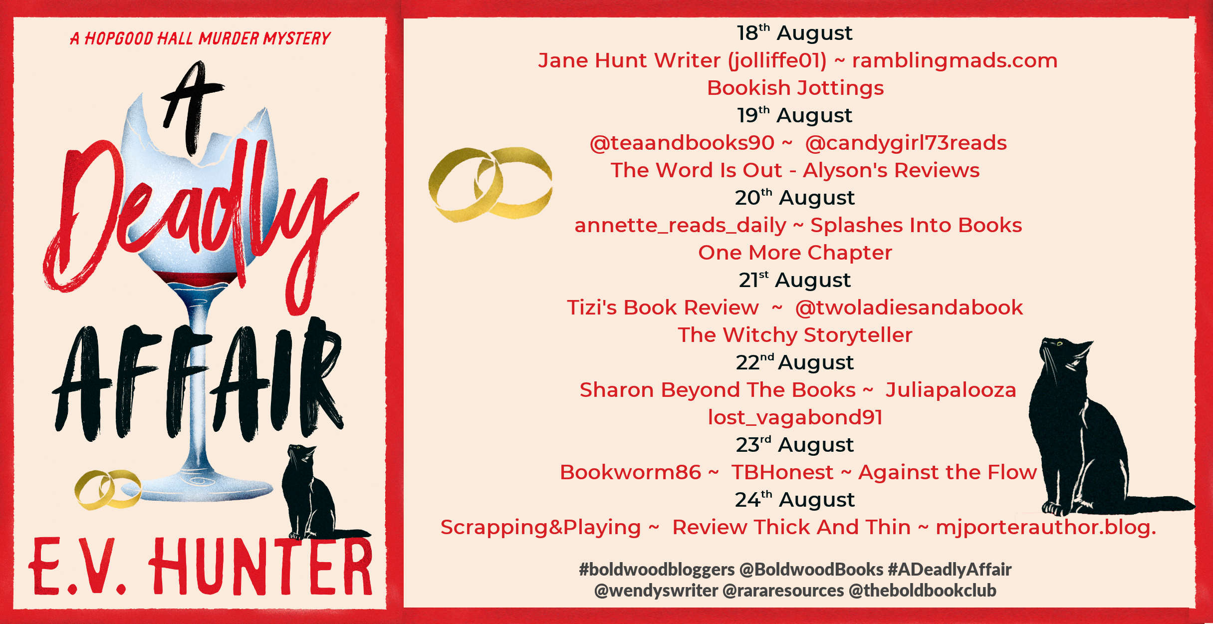 A Deadly Affair Full Tour Banner